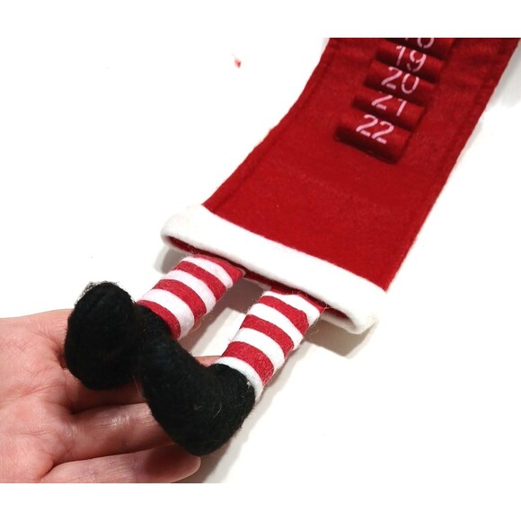 Santa Count Down Plush Advent Calendar Long Legs Children Christmas Fun - Picture 6 of 9